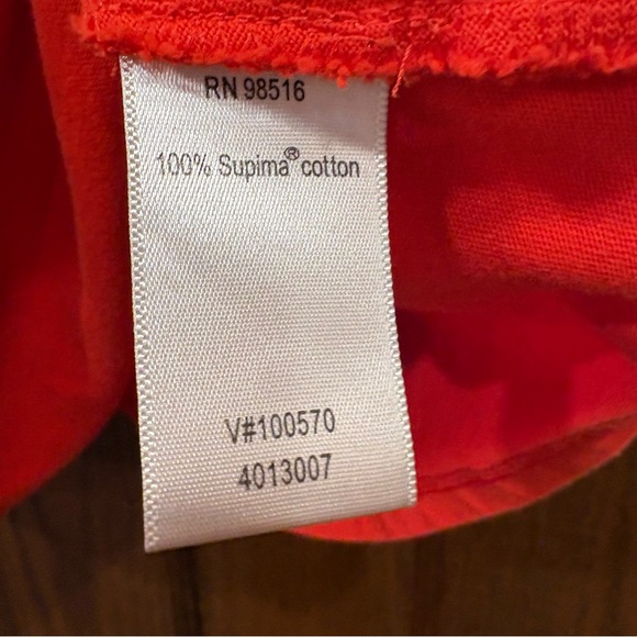 Coldwater Creek $50 Red 100% Supima Cotton V-Neck 3/4 Sleeve Top XL - Picture 7 of 9